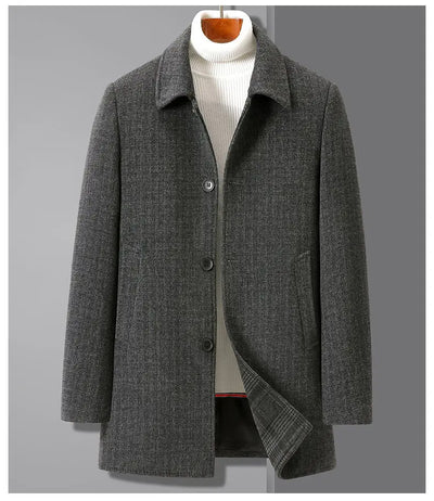 Abrigo de Lana para Hombre con Forro Desmontable de Plumón - Invierno Cálido y Versátil - Image 25