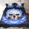 Juego de Tres Piezas Calavera Fuego Azul