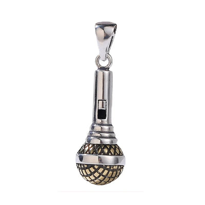 Dije Micrófono Plata 925 Hip Hop para Hombre y Mujer - Image 15