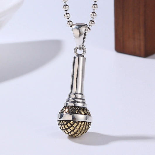 Dije Micrófono Plata 925 Hip Hop para Hombre y Mujer - Image 19