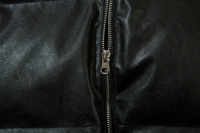 Abrigo Acolchado de Cuello Alto con Bordado de Alfabeto Retro - Image 35