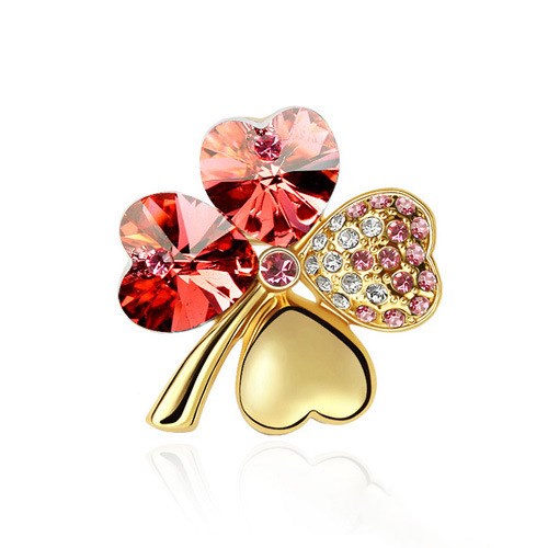 Broche Trébol de Cuatro Hojas con Diamantes - Image 14