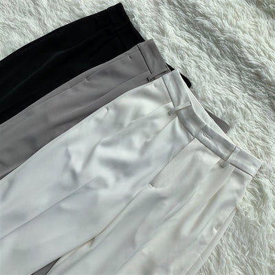 Pantalones Boyfriend Drapeado de Largo Clásico - Image 3