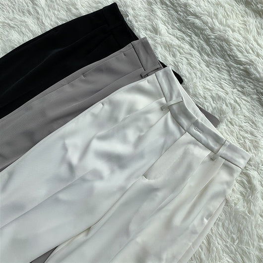 Pantalones Boyfriend Drapeado de Largo Clásico - Image 3