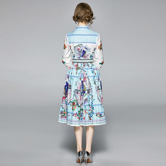 Vestido Camisero Plisado con Fleco en la Cintura - Image 2