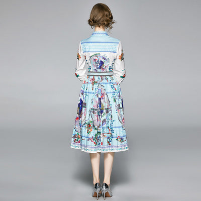Vestido Camisero Plisado con Fleco en la Cintura - Image 2
