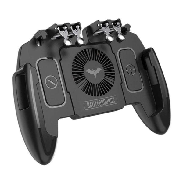 Black M11 mobile gaming controller with cooling fan and four silver trigger buttons for smartphones. - Image 16