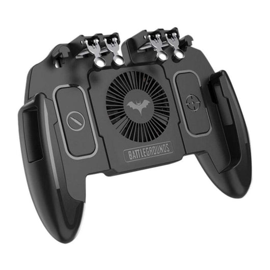 Black M11 mobile gaming controller with cooling fan and four silver trigger buttons for smartphones. - Image 16