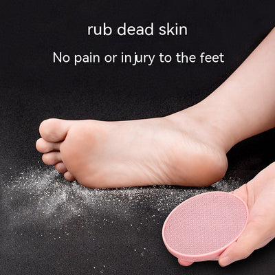 Pink oval nano foot grinder with a textured surface and ergonomic handle, designed for exfoliating and removing calluses. - Image 13