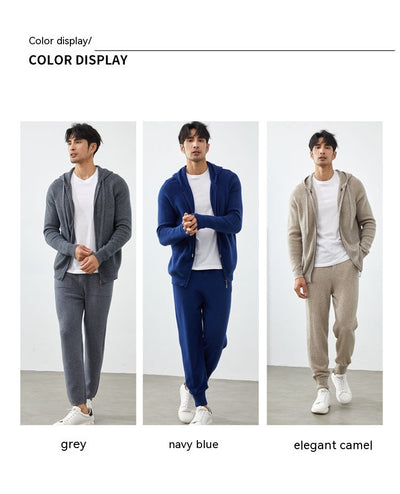 Cardigan Hoodie de Cachemira para Hombre - Abrigo Tejido Grueso y Cálido - Image 7
