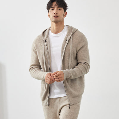 Cardigan Hoodie de Cachemira para Hombre - Abrigo Tejido Grueso y Cálido - Image 8