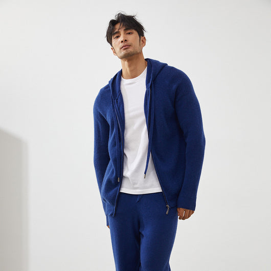 Cardigan Hoodie de Cachemira para Hombre - Abrigo Tejido Grueso y Cálido - Image 10