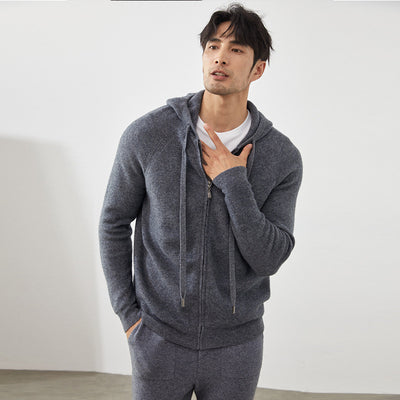 Cardigan Hoodie de Cachemira para Hombre - Abrigo Tejido Grueso y Cálido - Image 11