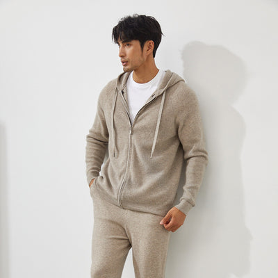 Cardigan Hoodie de Cachemira para Hombre - Abrigo Tejido Grueso y Cálido - Image 14