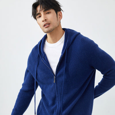 Cardigan Hoodie de Cachemira para Hombre - Abrigo Tejido Grueso y Cálido - Image 15