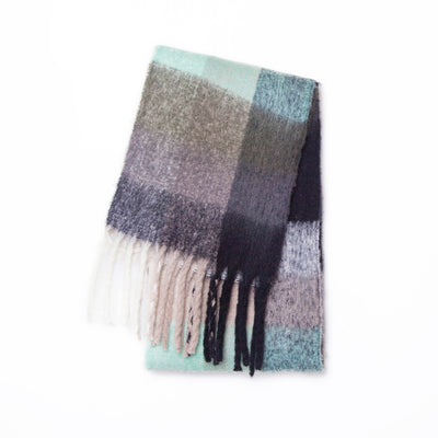 Bufanda Gruesa Cuadros Otoño Invierno - Diseño Multicolor Elegante - Image 46
