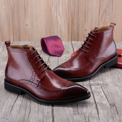 Botas de Cuero Tallado Estilo Británico - Image 9