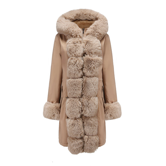 Abrigo Acolchado para Mujer con Cuello de Piel Desmontable - Parka Midi Elegante - Image 10