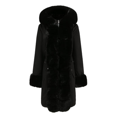 Abrigo Acolchado para Mujer con Cuello de Piel Desmontable - Parka Midi Elegante - Image 12