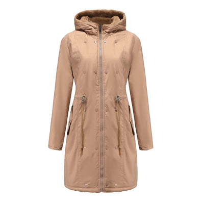 Abrigo Acolchado para Mujer con Cuello de Piel Desmontable - Parka Midi Elegante - Image 13