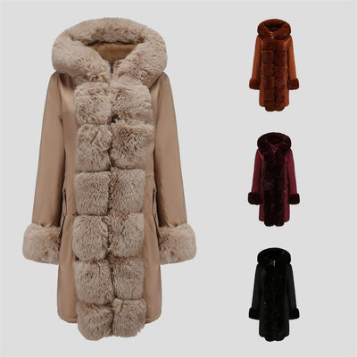 Abrigo Acolchado para Mujer con Cuello de Piel Desmontable - Parka Midi Elegante - Image 15