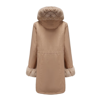 Abrigo Acolchado para Mujer con Cuello de Piel Desmontable - Parka Midi Elegante - Image 16