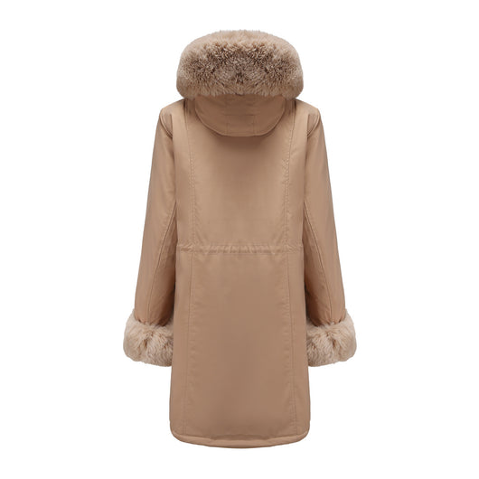 Abrigo Acolchado para Mujer con Cuello de Piel Desmontable - Parka Midi Elegante - Image 16