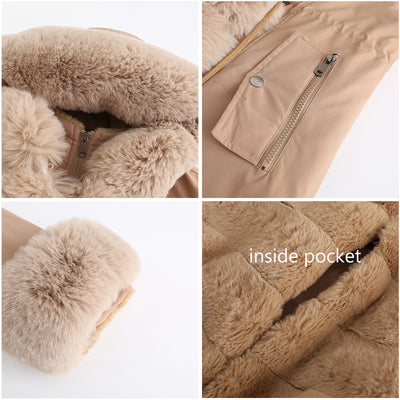 Abrigo Acolchado para Mujer con Cuello de Piel Desmontable - Parka Midi Elegante - Image 20