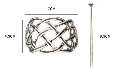Pasador Vikingo Trenzado en Metal - Diseño Celta Vintage - Image 18