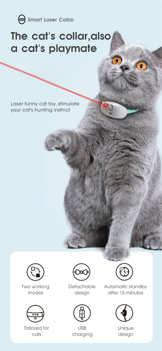 Collar Láser Interactivo Automático para Gatos con Carga USB - Image 14