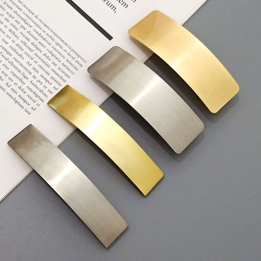 Clip para Cabello Metal Cepillado Minimalista Versátil Estilo Normcore