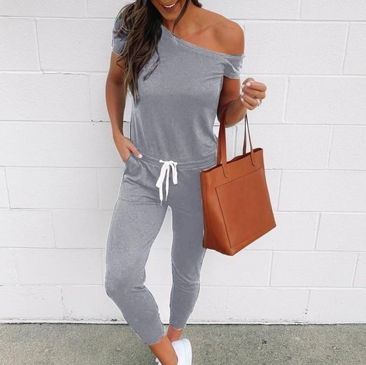 Mono Corto Mujer Hombro Descubierto con Bolsillos - Diseño Moderno para Primavera y Verano - Image 5