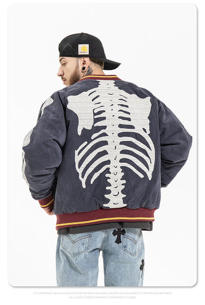 Chaqueta Retro Japonesa de Ante con Bordado de Terciopelo para Hombre - Corte Holgado - Image 17