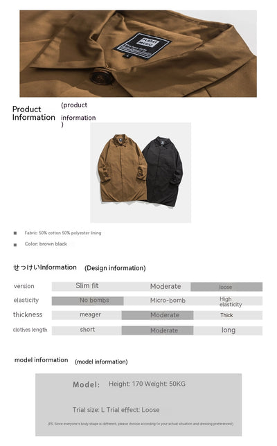 Gabardina Ejecutiva Retro Mediana - Chaqueta Versátil para Trabajo y Diario - Image 18