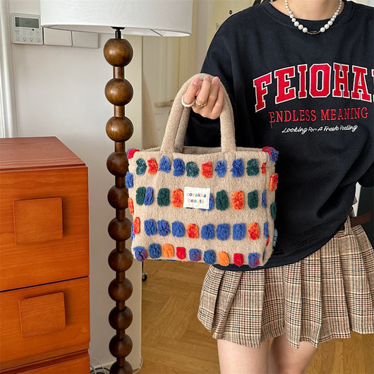 Bolso Bandolera Bucket de Peluche - Portátil y Versátil - Image 9