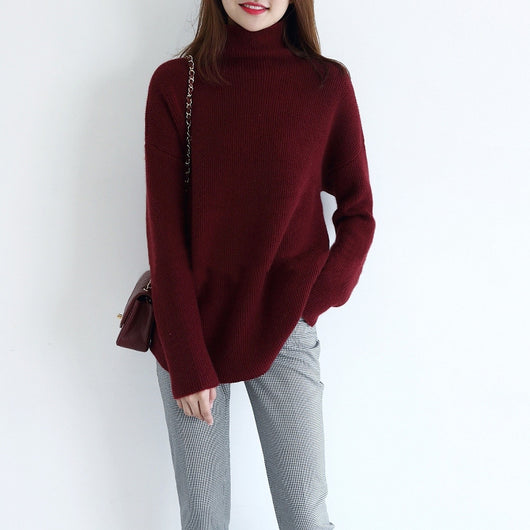 Suéter Tejido de Manga Larga Oversized con Diseño Minimalista - Image 9
