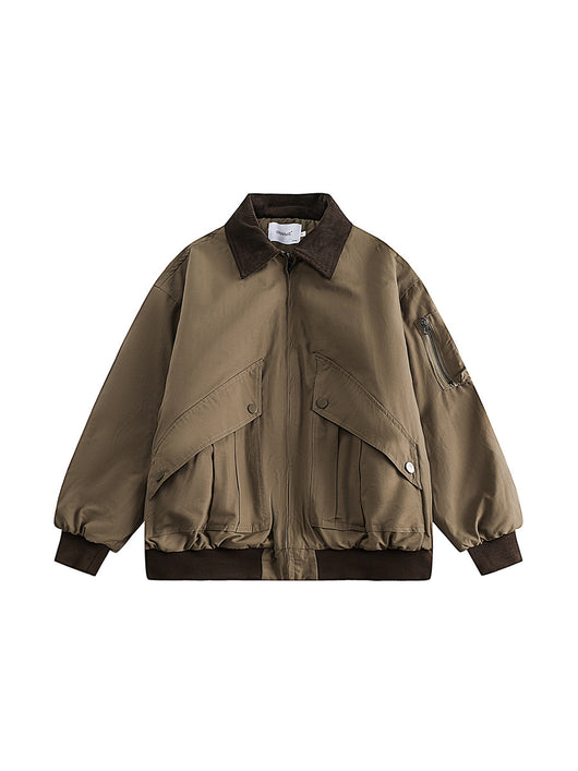 Abrigo de Algodón Cálido Unisex con Cuello de Solapa - Chaqueta Overol Versátil - Image 15