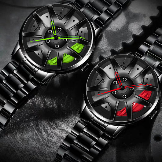 Reloj de Cuarzo Impermeable con Ruedas de Acero Inoxidable para Hombre - Image 48