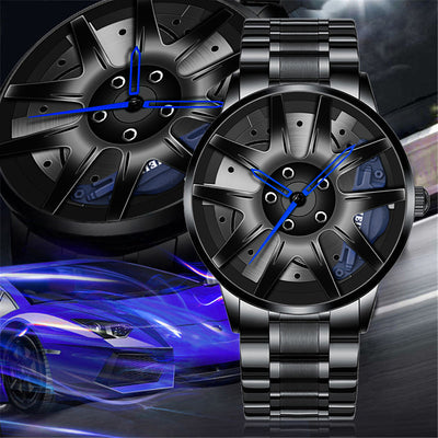 Reloj de Cuarzo Impermeable con Ruedas de Acero Inoxidable para Hombre - Image 52