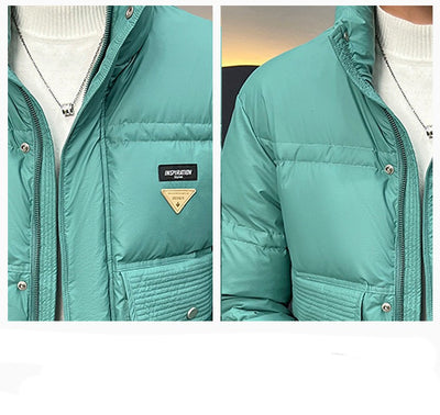 Chaqueta de Plumas Casual con Cuello Mao para Hombre - Image 9