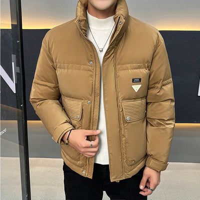 Chaqueta de Plumas Casual con Cuello Mao para Hombre - Image 10