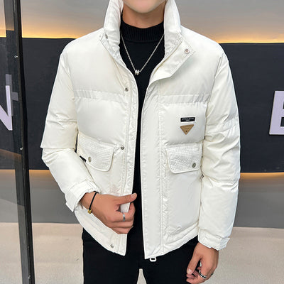 Chaqueta de Plumas Casual con Cuello Mao para Hombre - Image 12