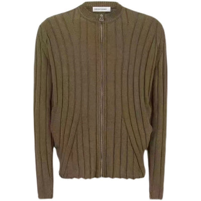 Cardigan Tejido Holgado con Rayas y Cierre para Hombre - Image 11