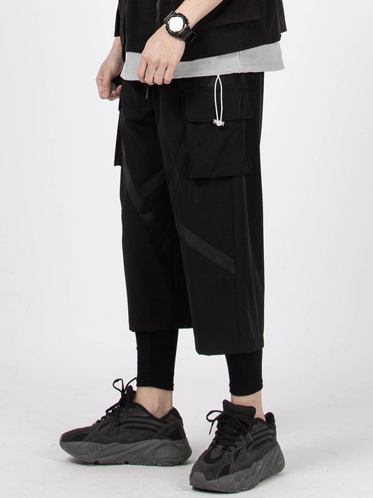 Pantalones Anchos Cropped Efecto Relajado - Image 8