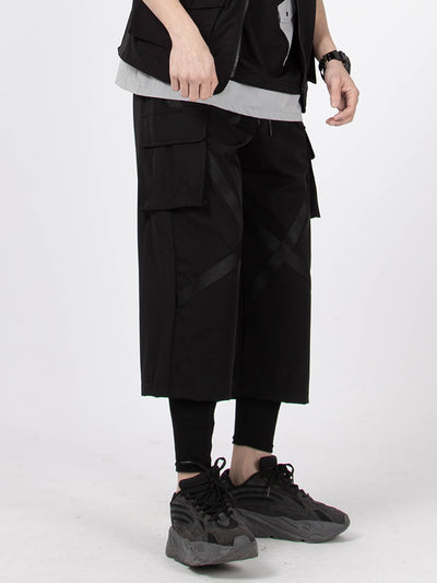 Pantalones Anchos Cropped Efecto Relajado - Image 10