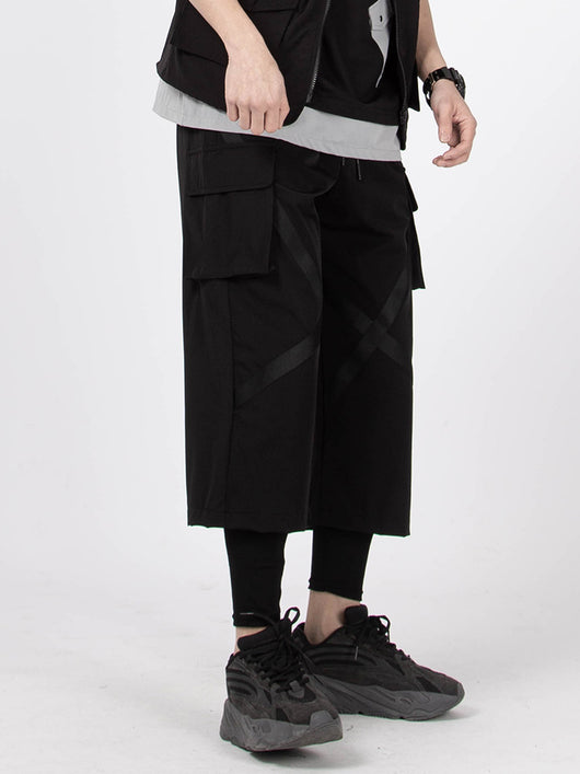 Pantalones Anchos Cropped Efecto Relajado - Image 10