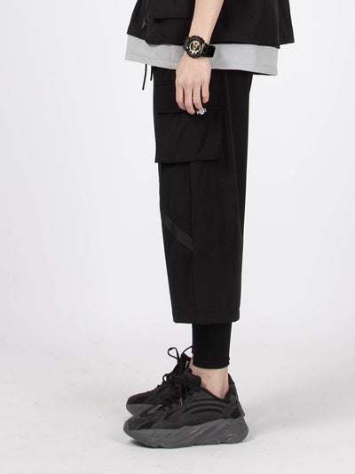 Pantalones Anchos Cropped Efecto Relajado - Image 12
