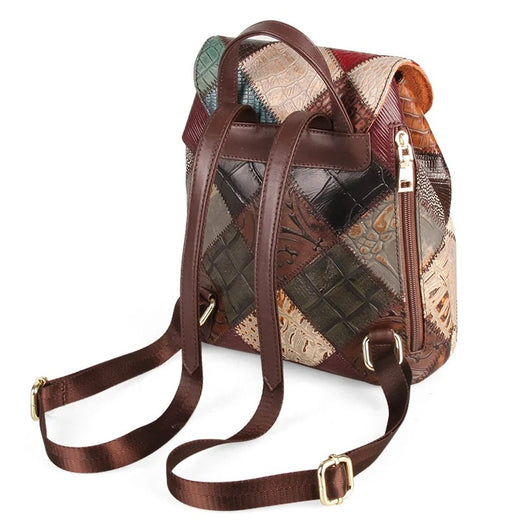 Mochila de Cuero para Viajes con Cordón Ajustable - Image 10
