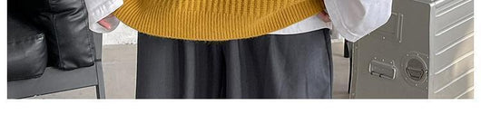 Chaleco Tejido V-neck Tallas Grandes Estilo Universitario Otoño Invierno - Image 26