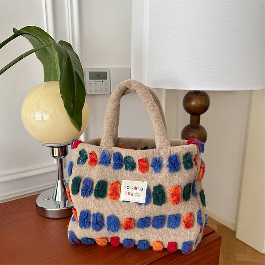 Bolso Bandolera Bucket de Peluche - Portátil y Versátil - Image 22